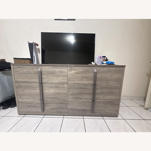 Used Trailer Park Slope Light Gray Wood Dresser for sale on AptDeco