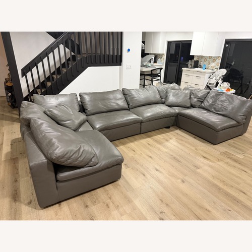 Used Restoration Hardware Cloud Classic Leather Sectional 6 Pieces  for sale on AptDeco