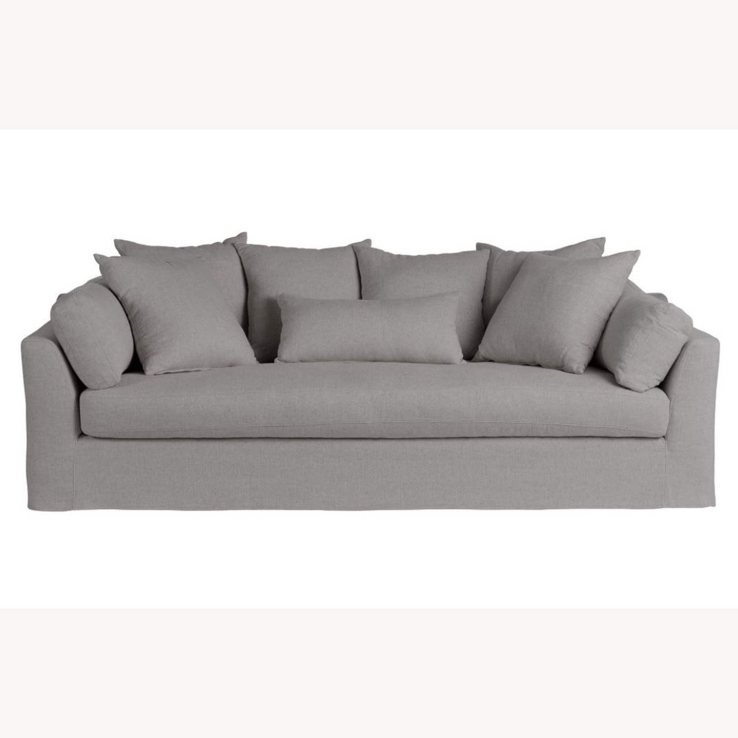 Lamps Plus Chateau Gray Fabric 3+ Sofa slip cover - image-6