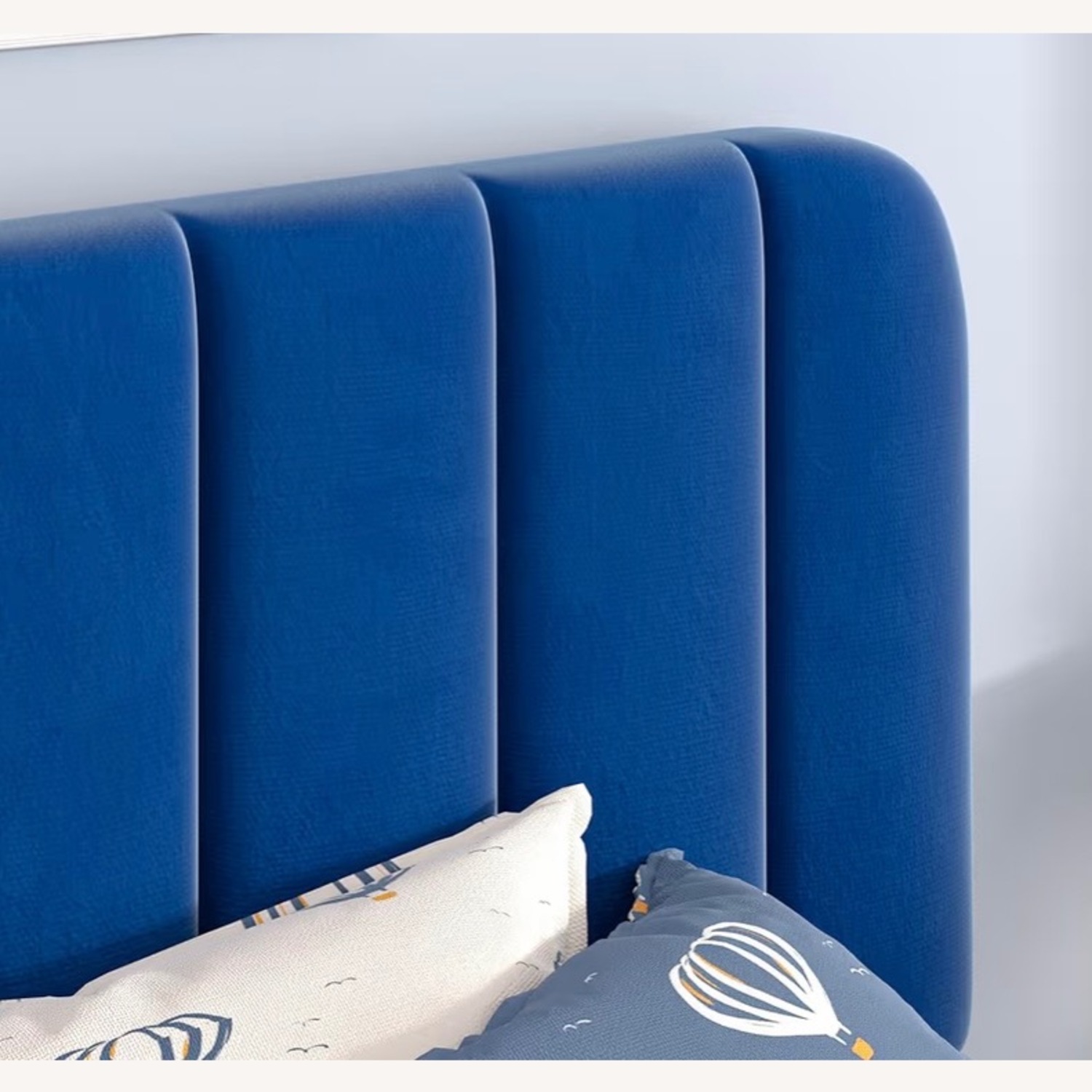 Amazonn Blue Velvet Twin Bed - image-3