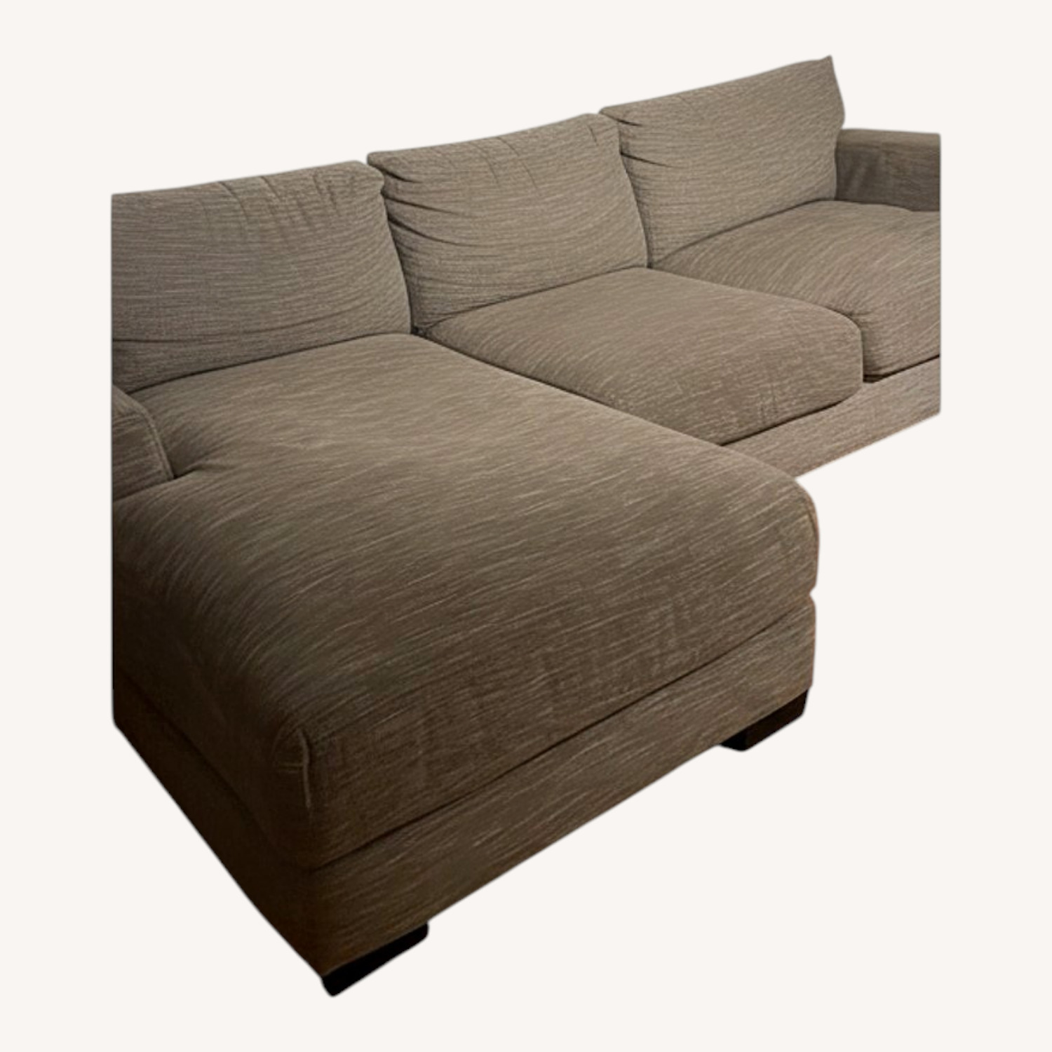Raymour & Flanigan Gray Couch With Chaise - image-0