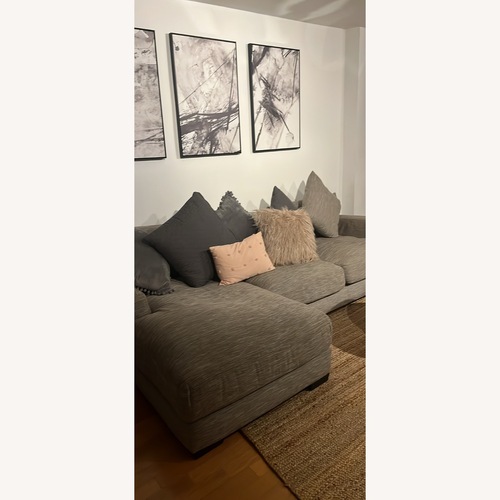 Used Raymour & Flanigan Gray Couch With Chaise for sale on AptDeco