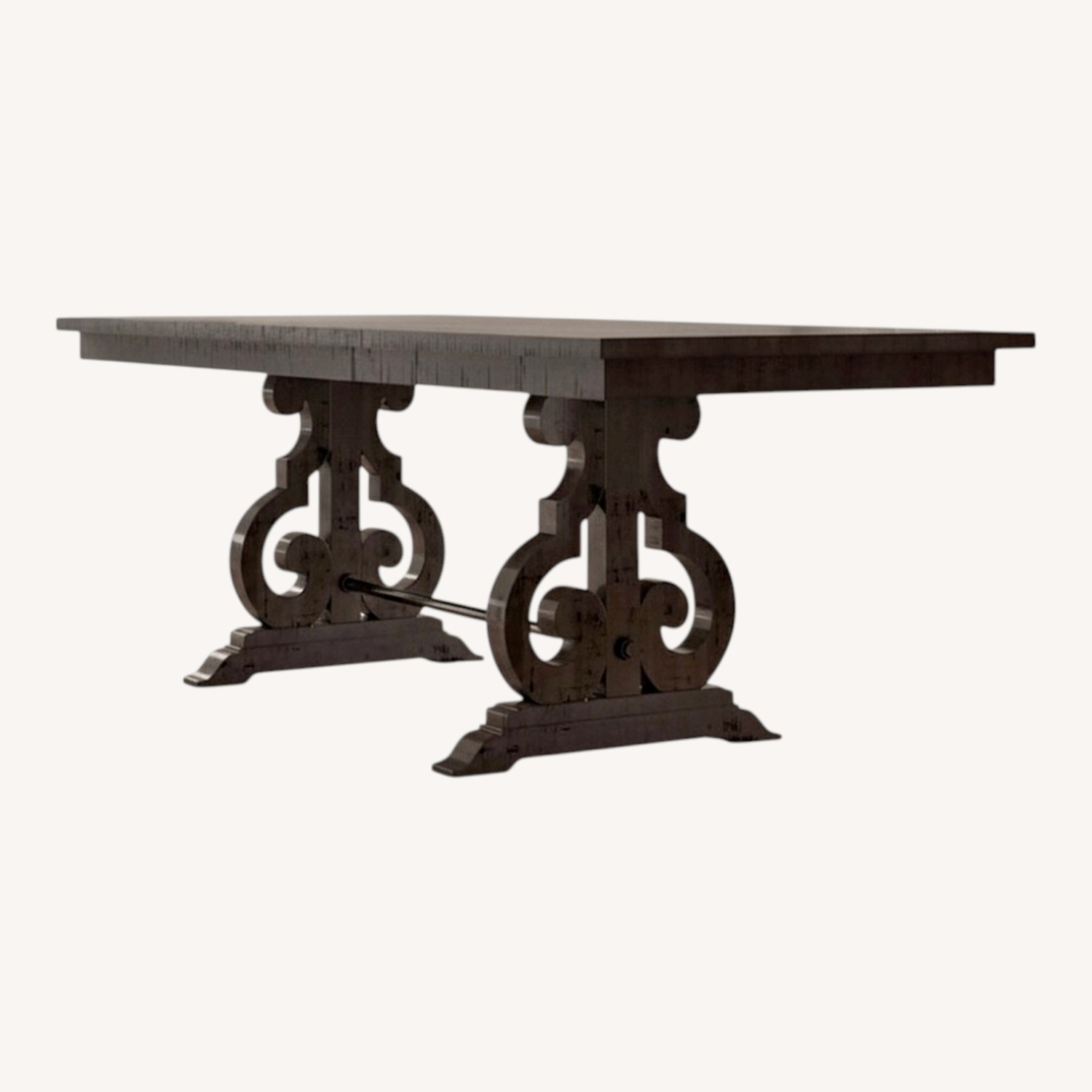Birch Lane Dark Brown Wood Dining Table - image-0