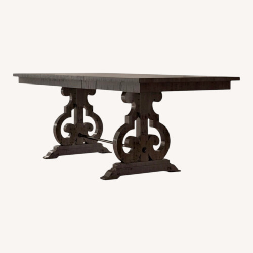 Used Birch Lane Dark Brown Wood Dining Table for sale on AptDeco