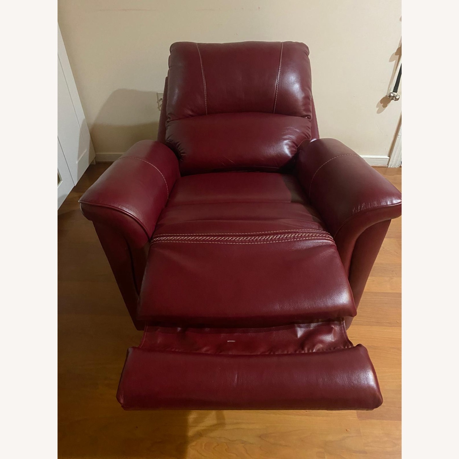 Rooms To Go  Red Leather Recliner - image-2