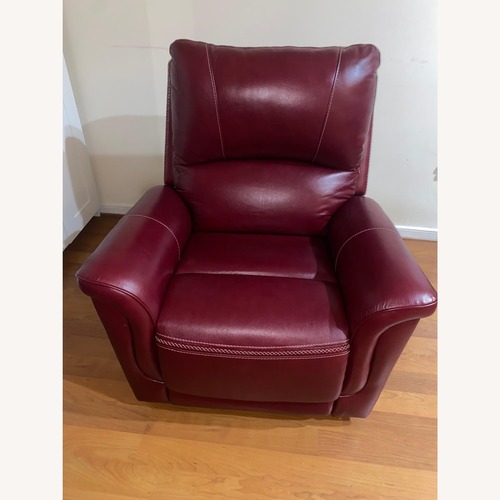 Used Rooms To Go  Red Leather Recliner for sale on AptDeco
