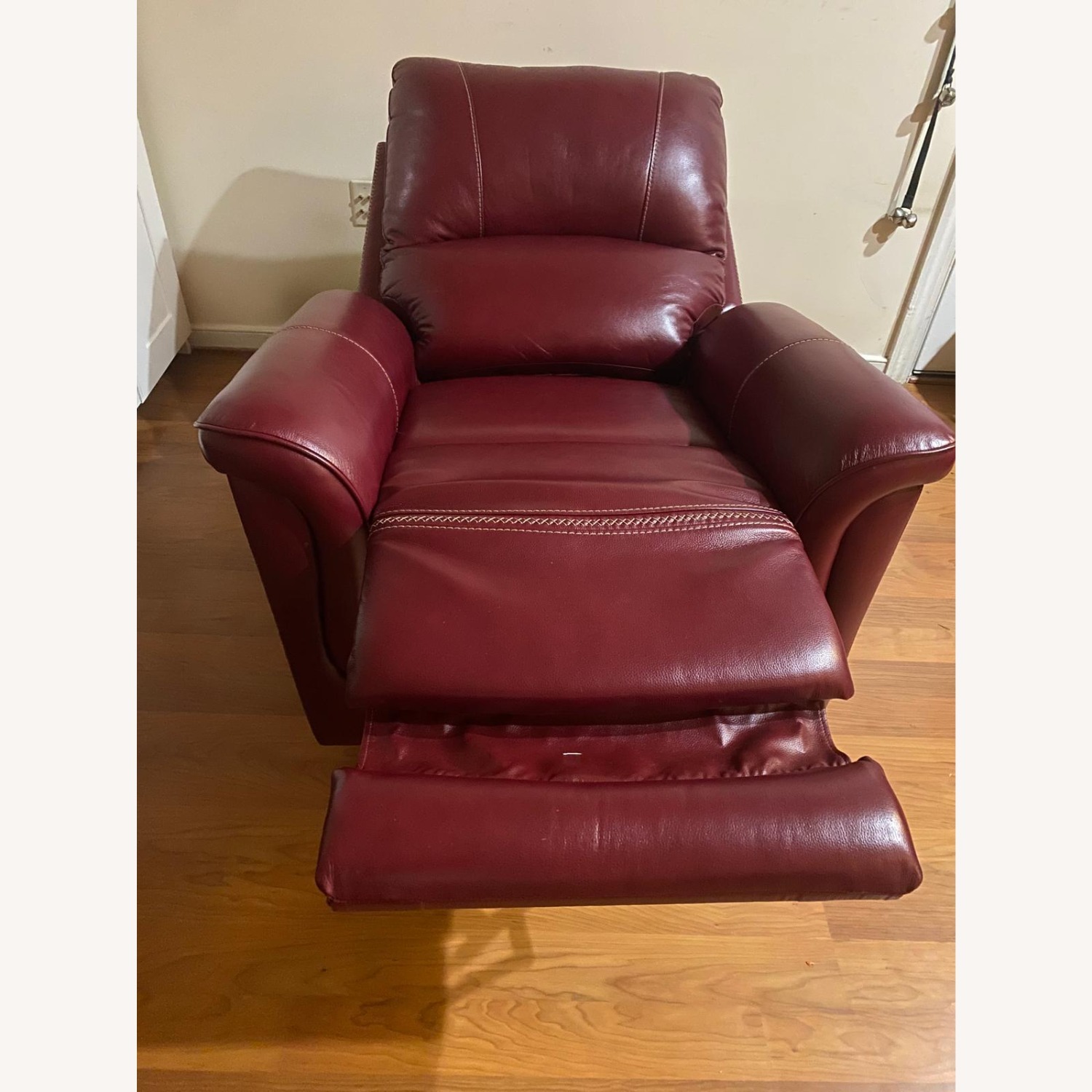 Rooms To Go  Red Leather Recliner - image-3