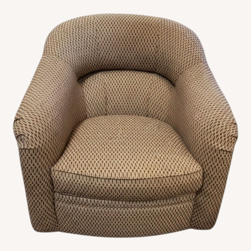 Used Vanguard Furniture Custom Patterned Swivel Chair for sale on AptDeco