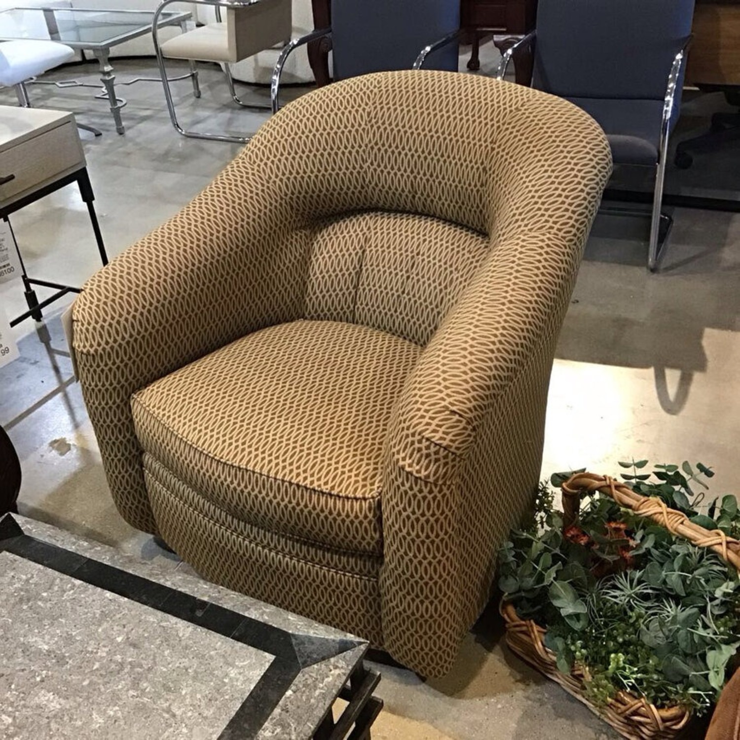 Vanguard Furniture Custom Patterned Swivel Chair - image-2