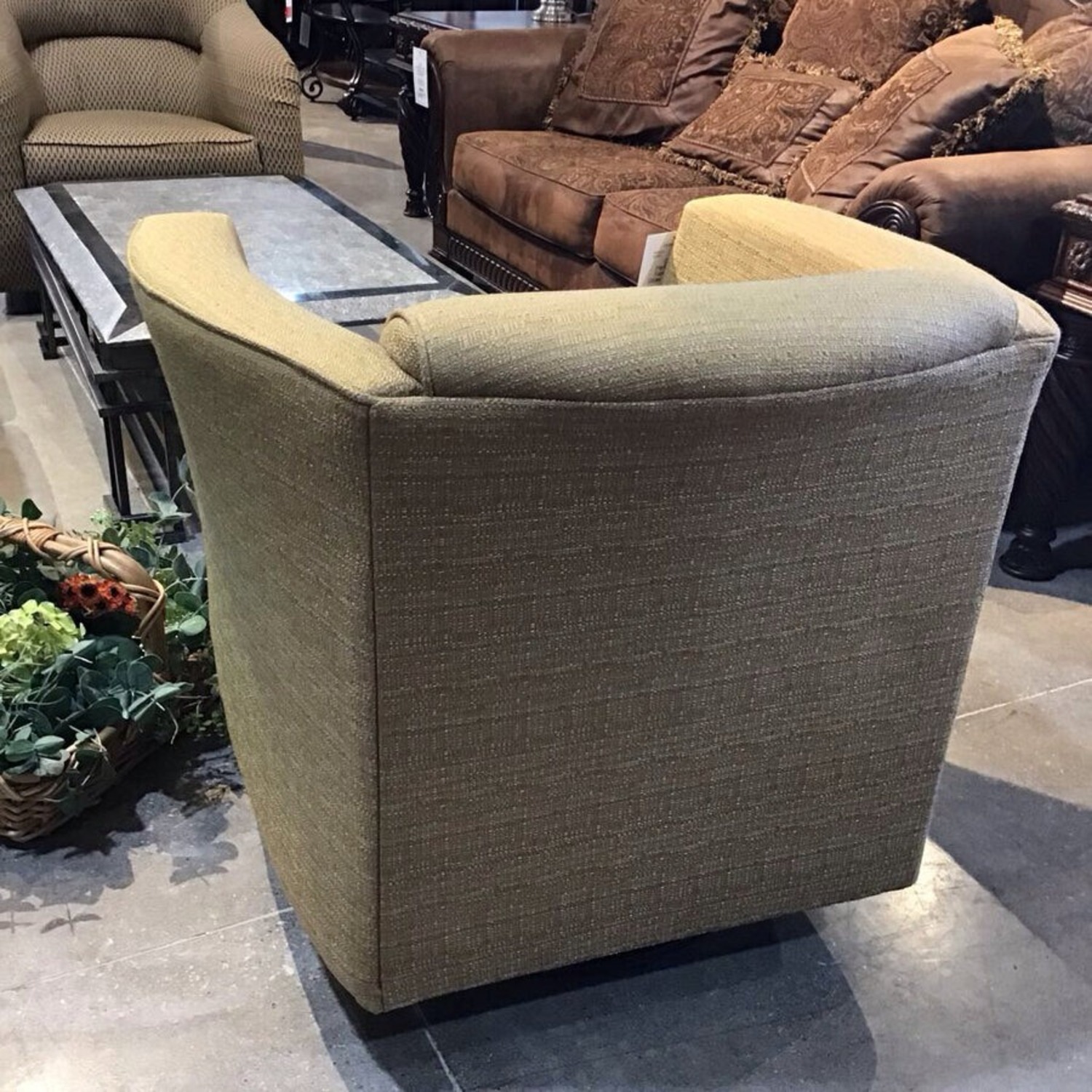 Performance Fabric Swivel Glider Chair - image-8