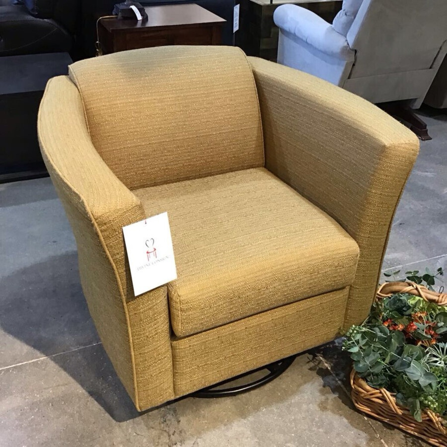 Performance Fabric Swivel Glider Chair - image-2