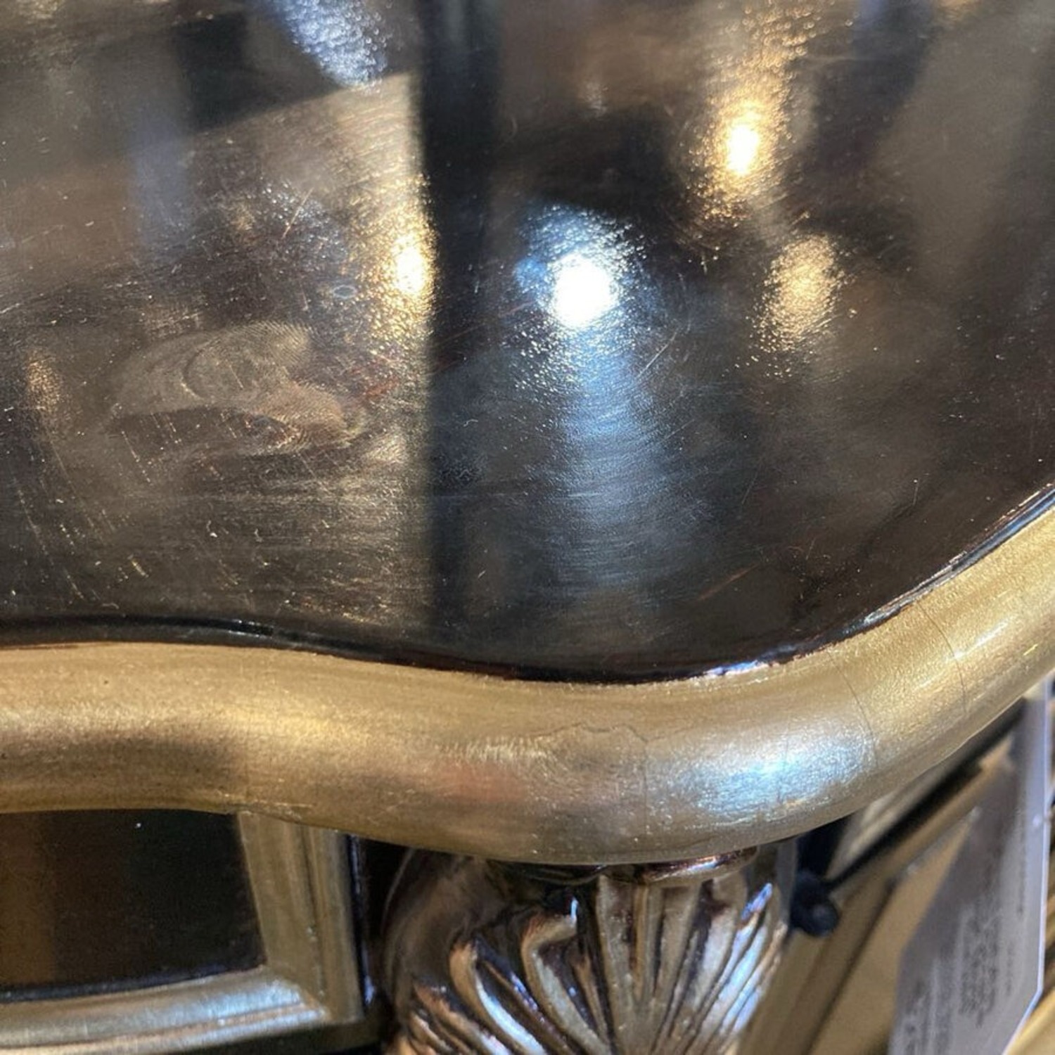 Ornate Leaf Motif Curved Buffet - image-5