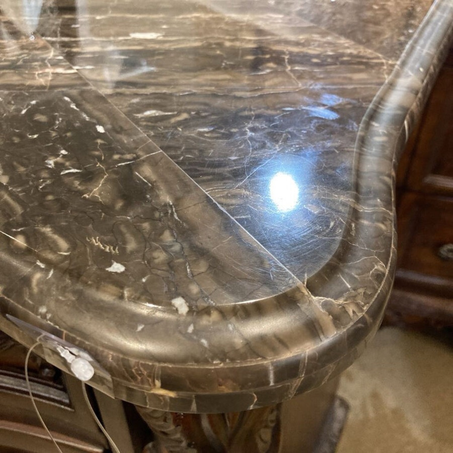 North Shore Marble Top 3-Drawer Nightstand - image-5