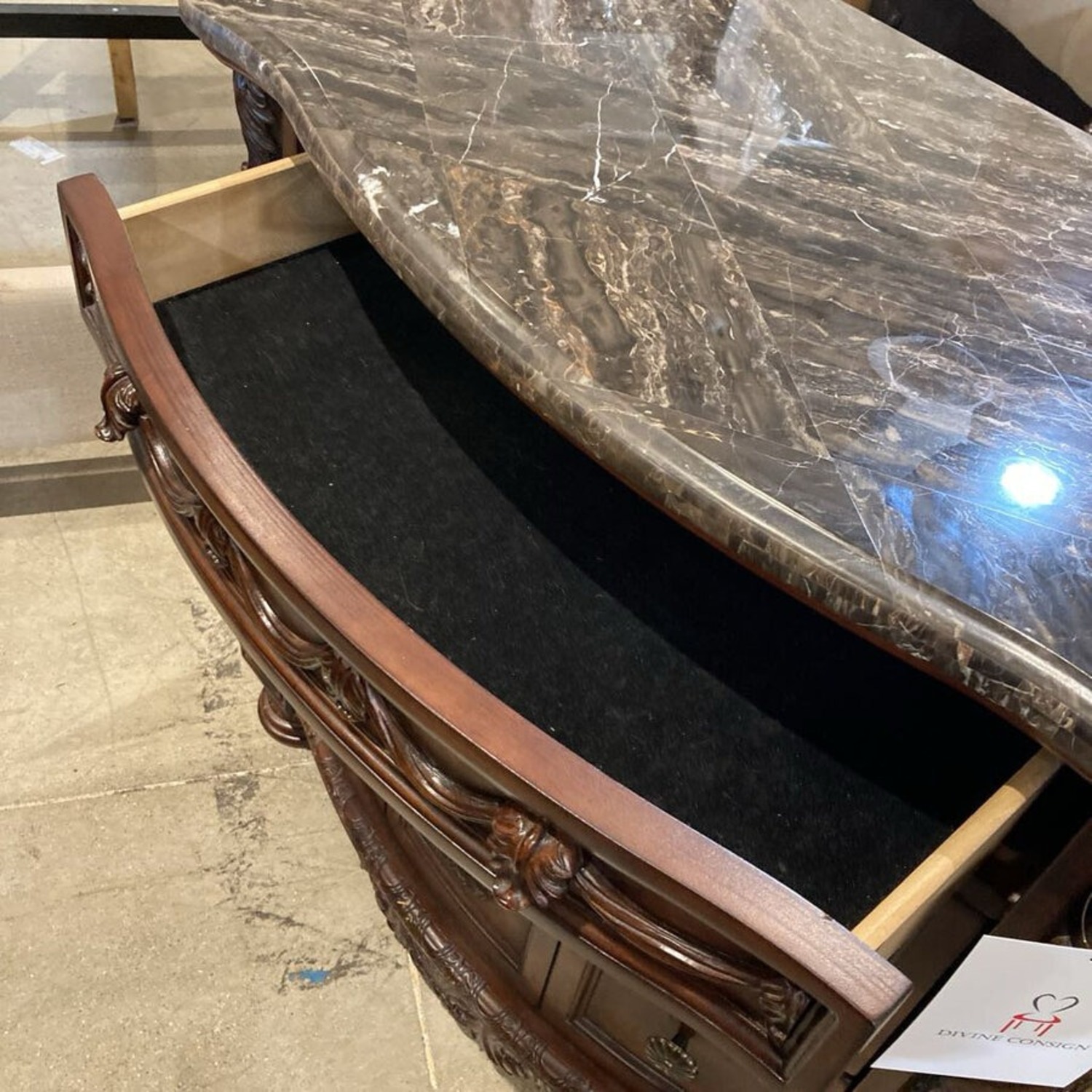 North Shore Marble Top 3-Drawer Nightstand - image-12