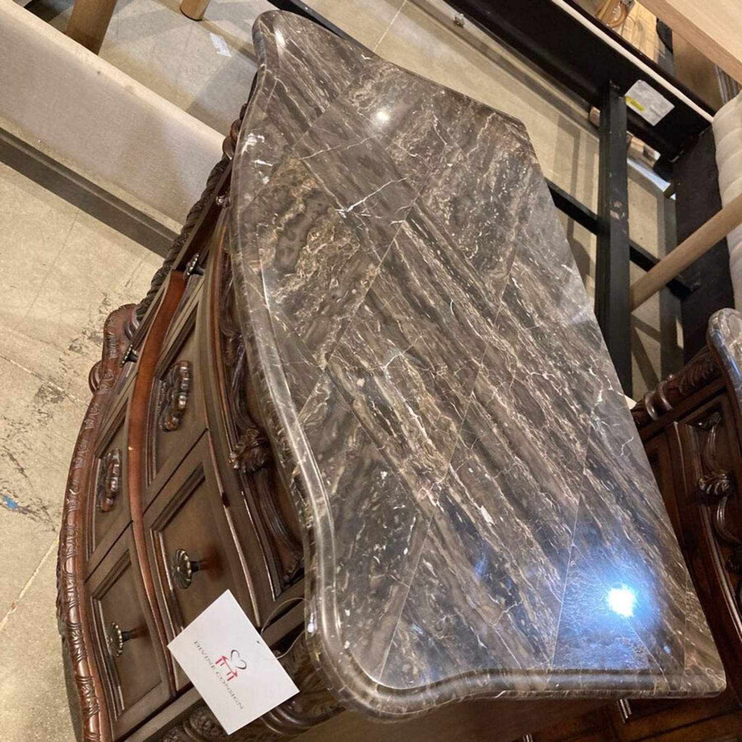 North Shore Marble Top 3-Drawer Nightstand - image-4