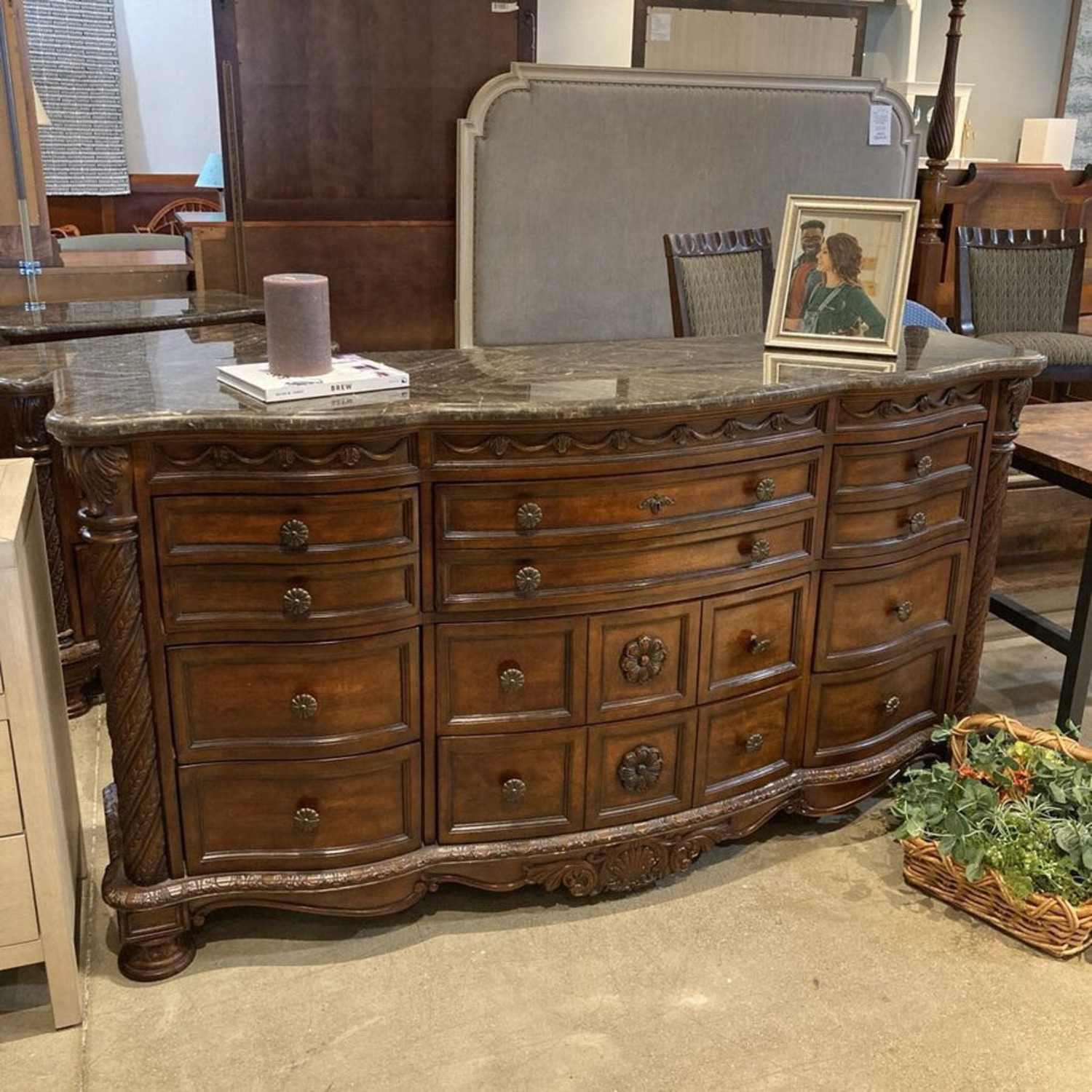 North Shore Marble Top 9-Drawer Dresser - image-2