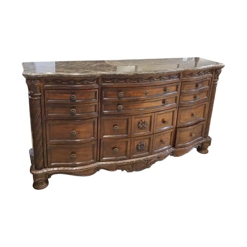 Used North Shore Marble Top 9-Drawer Dresser for sale on AptDeco