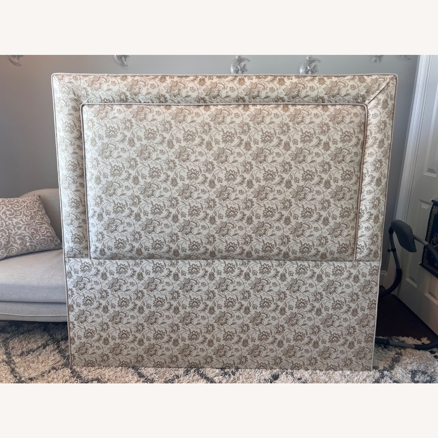 Fellouss And Company Light Brown Fabric Headboard - image-3