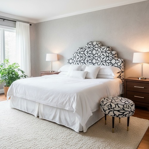 Used Fellouss And Company Blue Fabric Headboard for sale on AptDeco