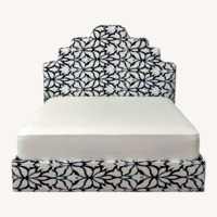 Fellouss And Company Blue Fabric Headboard