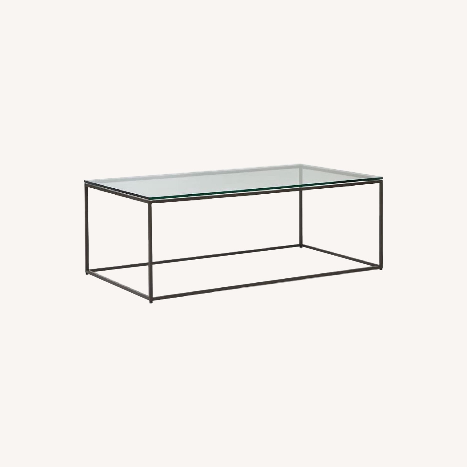 West Elm Streamline Coffee Table - Glass/Metal - image-7