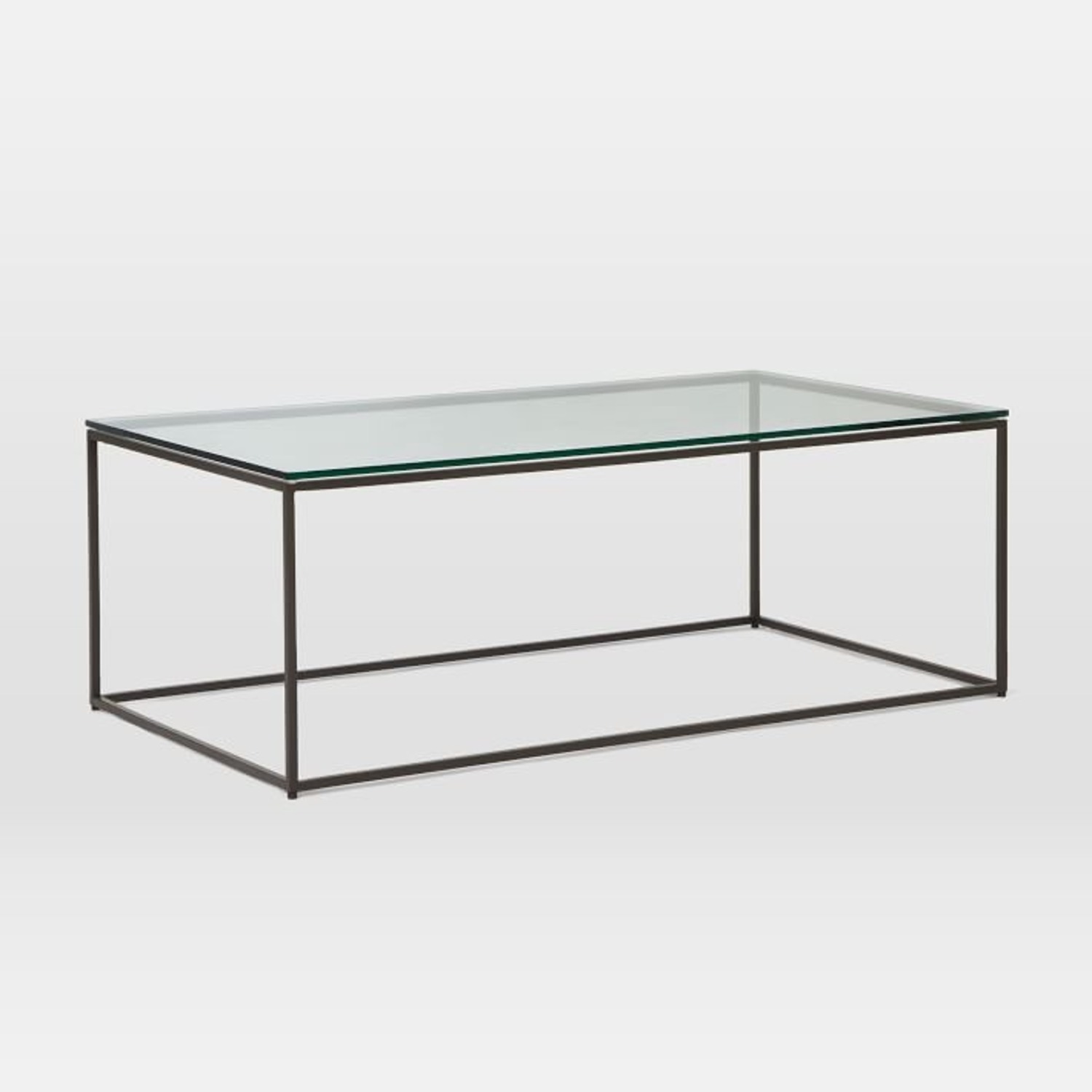 West Elm Streamline Coffee Table - Glass/Metal - image-6