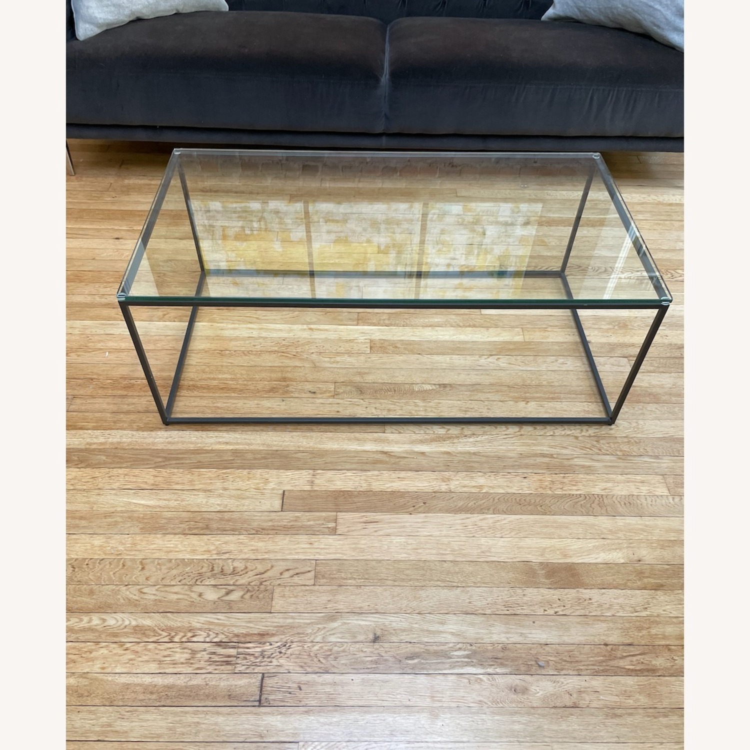 West Elm Streamline Coffee Table - Glass/Metal - image-1