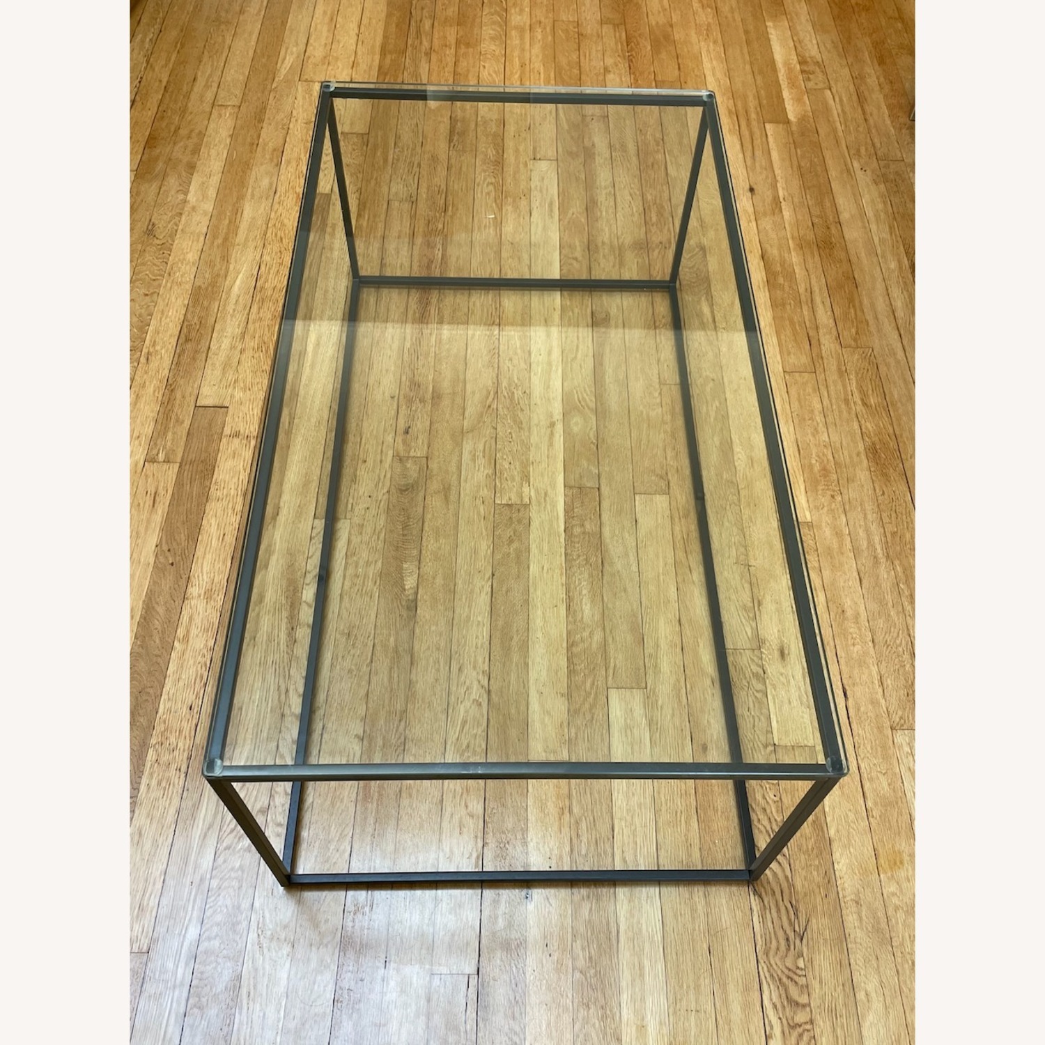 West Elm Streamline Coffee Table - Glass/Metal - image-5
