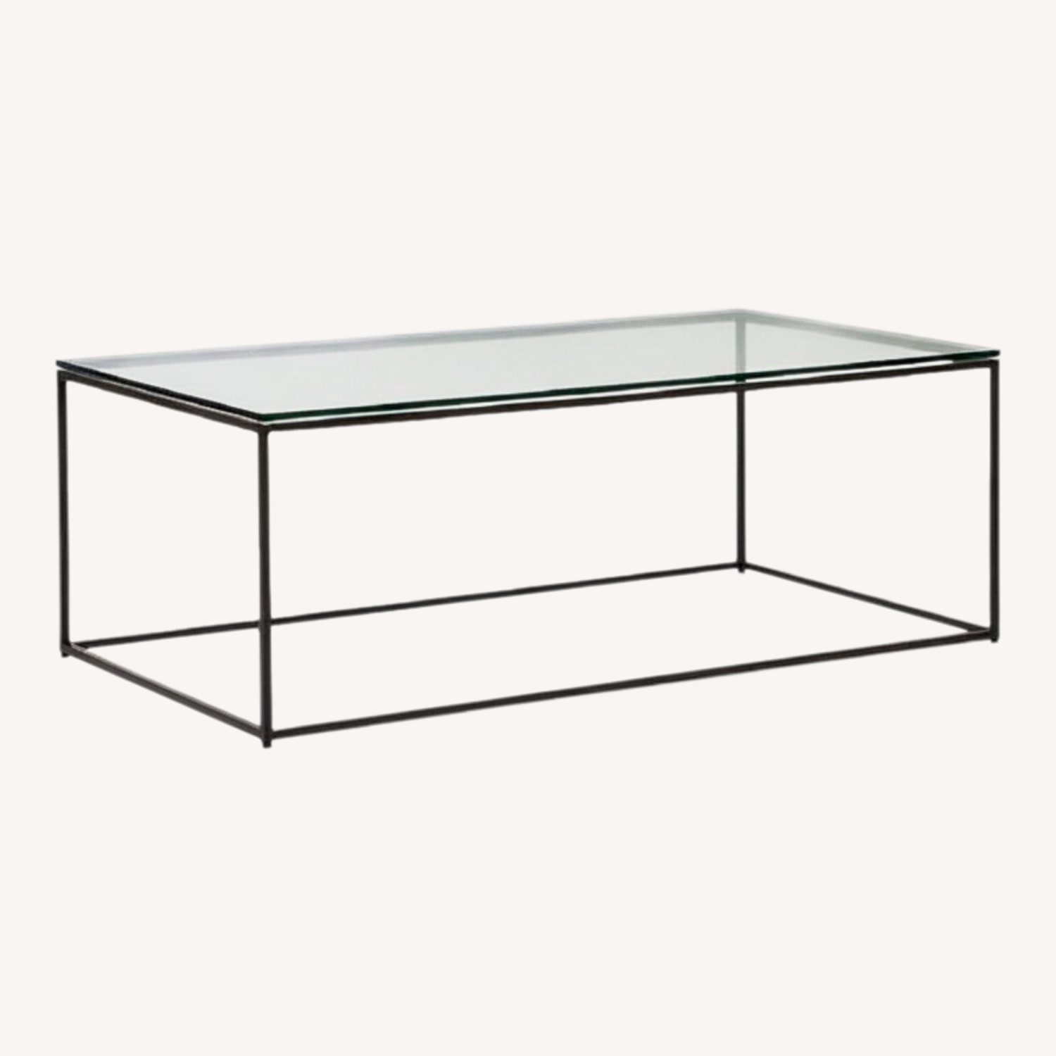 West Elm Streamline Coffee Table - Glass/Metal - image-0