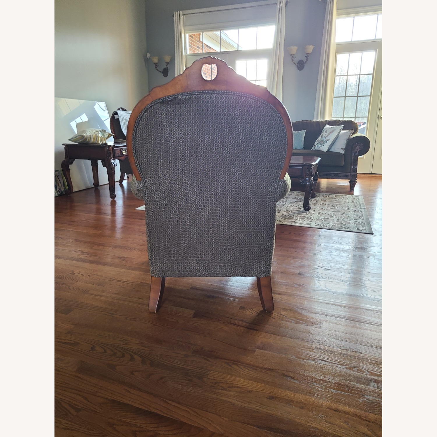 Broyhill Furniture Prestige Green Fabric Armchair - image-4