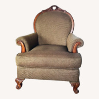 Broyhill Furniture Prestige Green Fabric Armchair