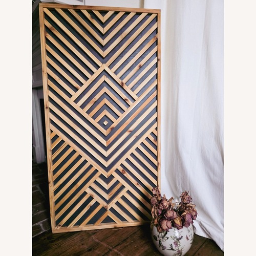 Used Reclaimed Fireplace Mantel Wood Art for sale on AptDeco