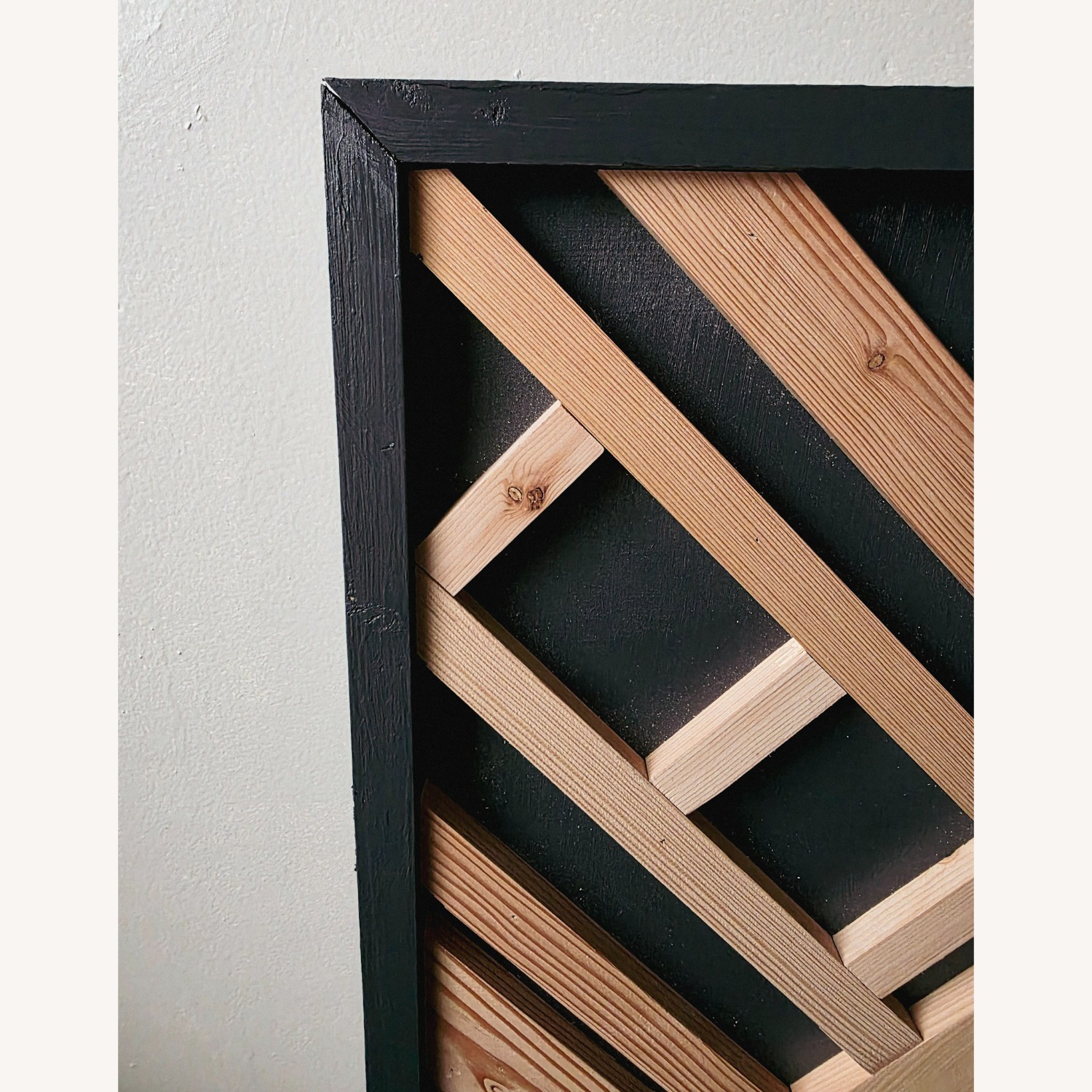 Reclaimed Wood Wall Art - Black Frame - image-3