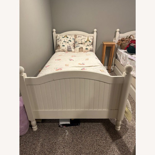 Used Pottery Barn white Thomas Twin Bed  for sale on AptDeco