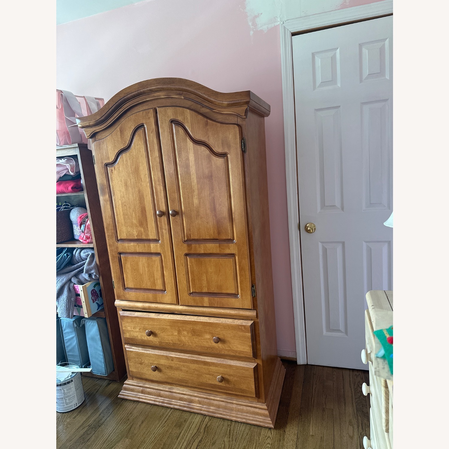 Bellini Furniture Light Brown Wood Armoire - image-2