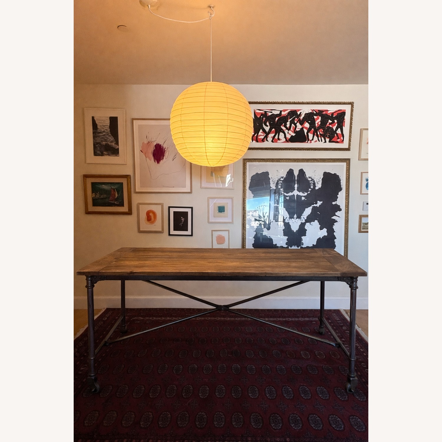 Restoration Hardware Flatiron Dark Brown Wood Dining Table - image-4