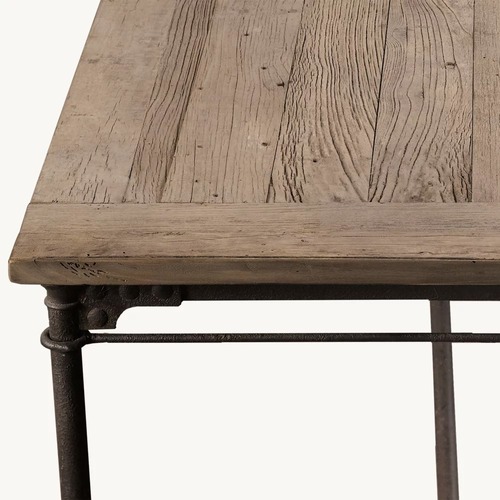 Used Restoration Hardware Flatiron Dark Brown Wood Dining Table for sale on AptDeco