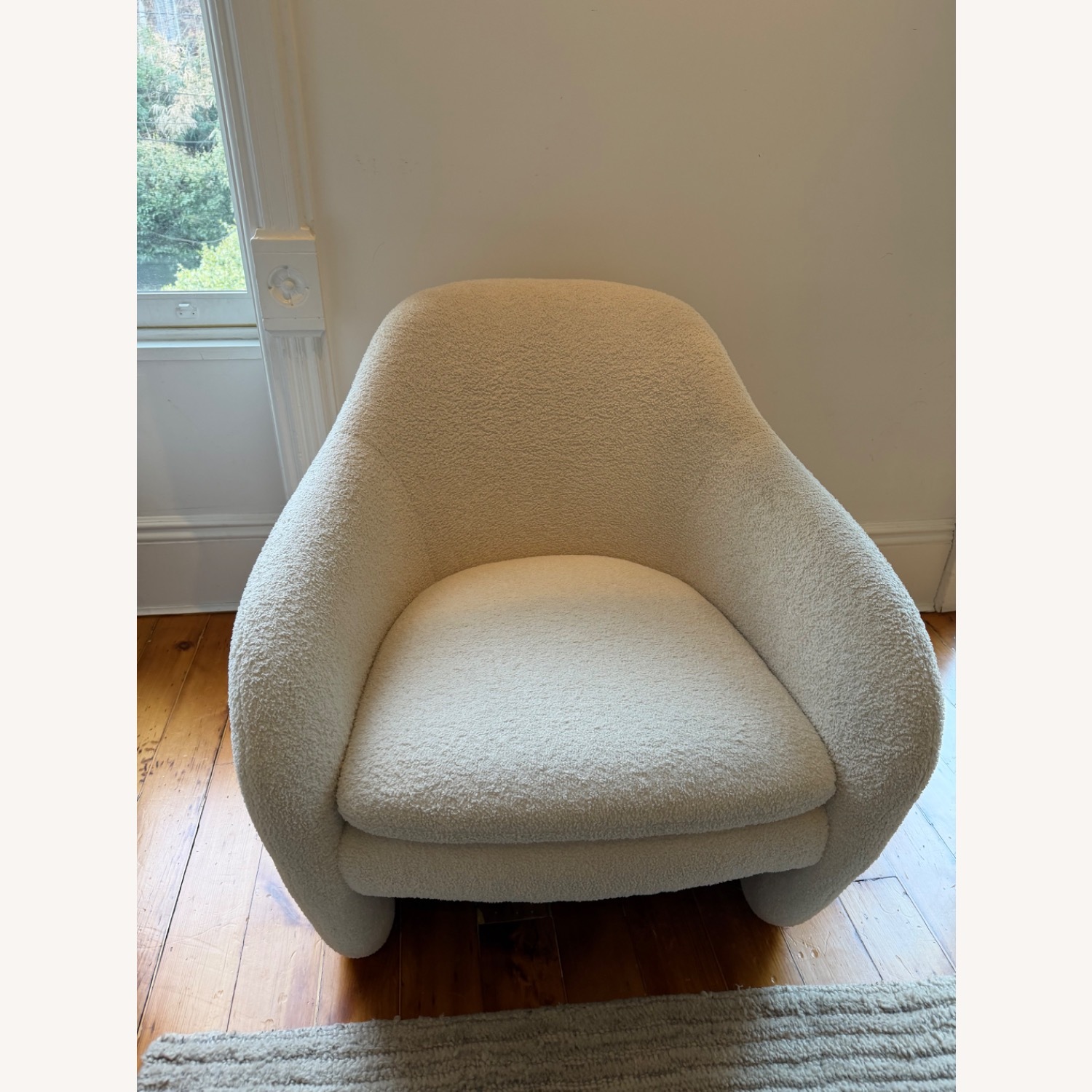 CB2 Pavia White Boucle Accent Chair - image-2