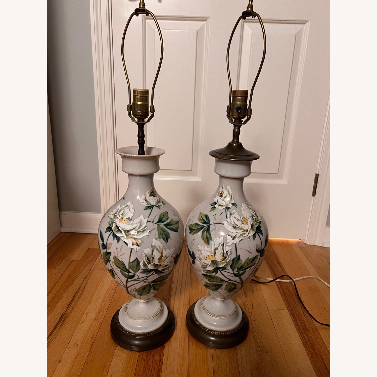 Vintage Porcelain Baluster Table Lamp Set - image-3