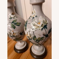 Vintage Porcelain Baluster Table Lamp Set