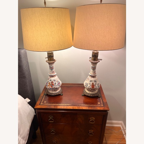 Used Pair of Victorian Banquet "Conversion" Lamps for sale on AptDeco