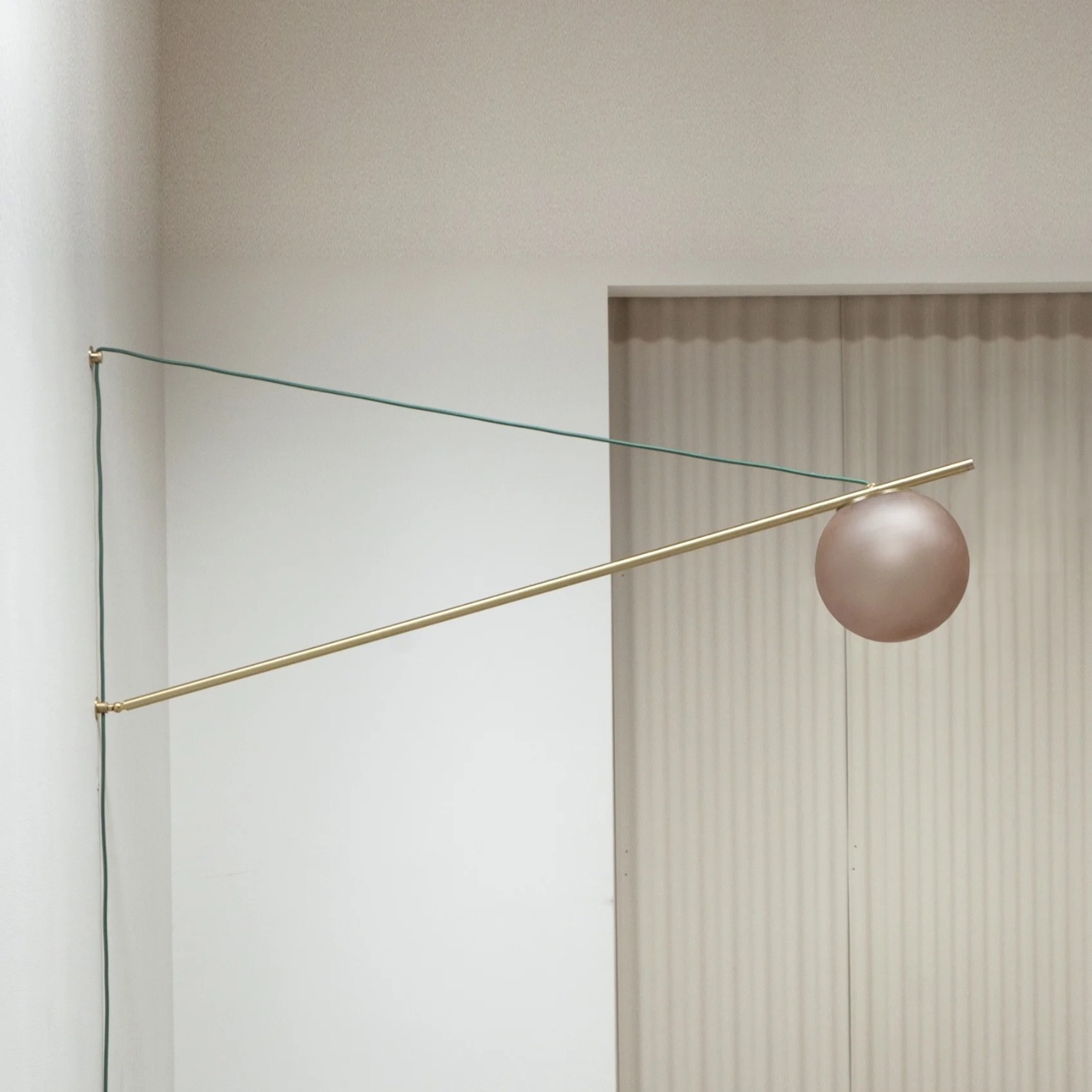 Large Brass ISO Sconce Light - image-1