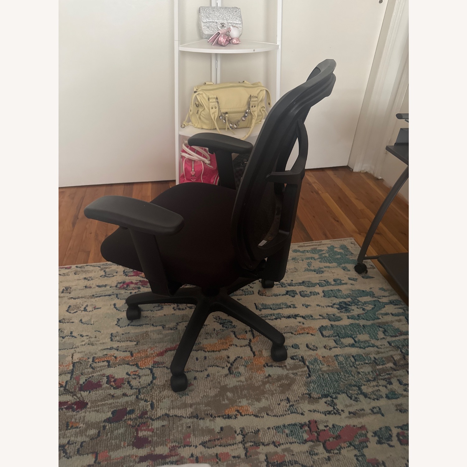 Black Fabric Office Chair - image-2