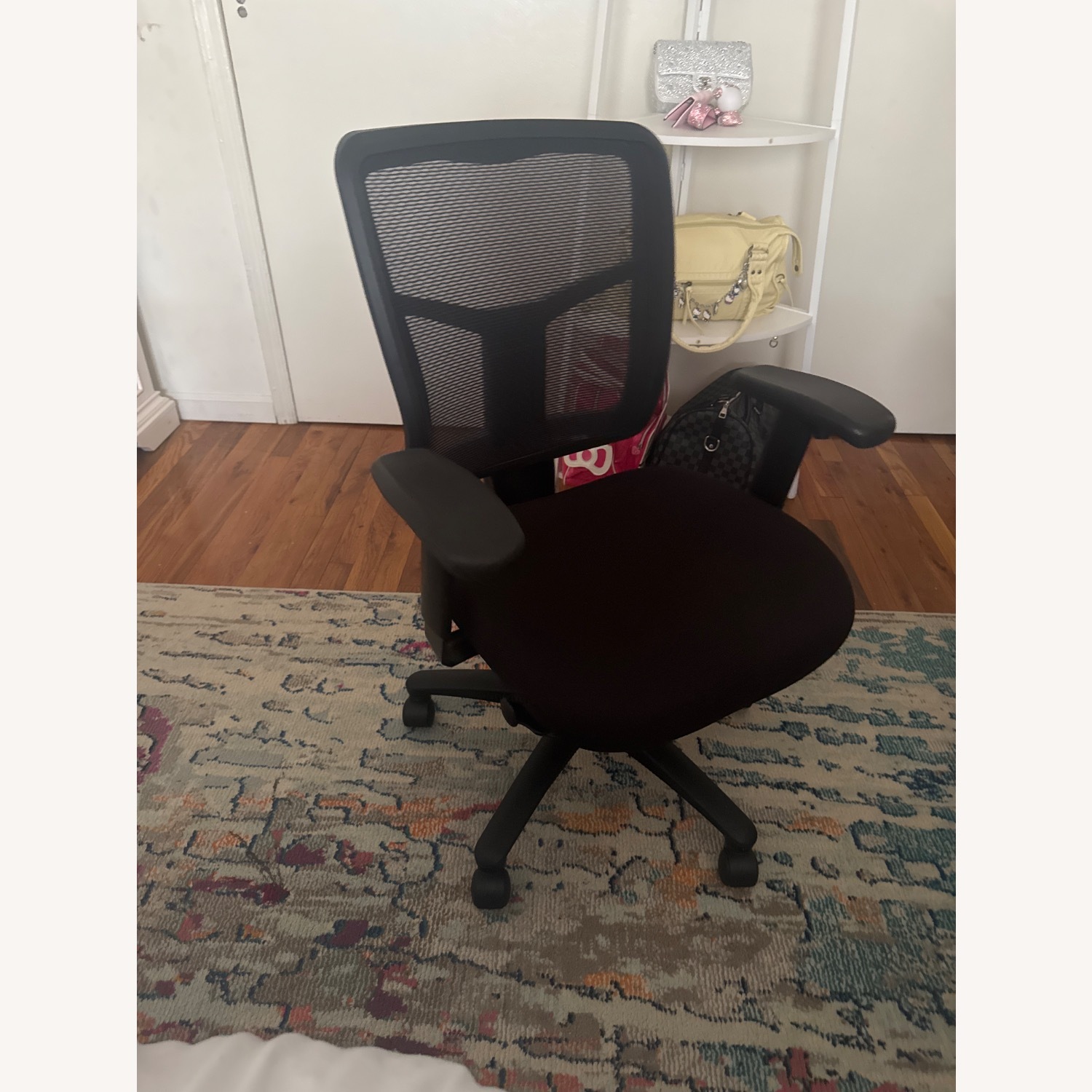 Black Fabric Office Chair - image-3