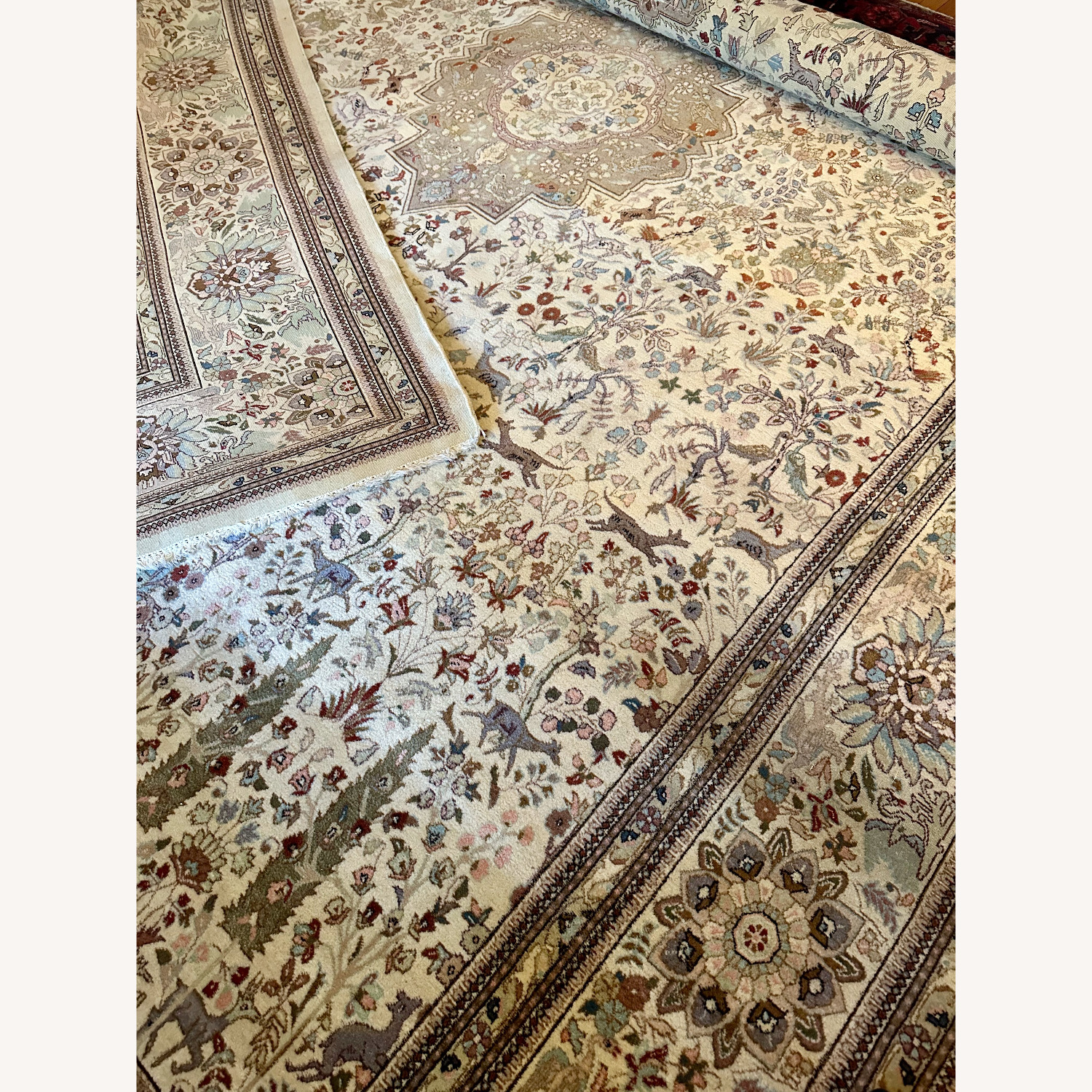 Vintage Handwoven Persian Tabriz Rug 11' x 15' - image-3