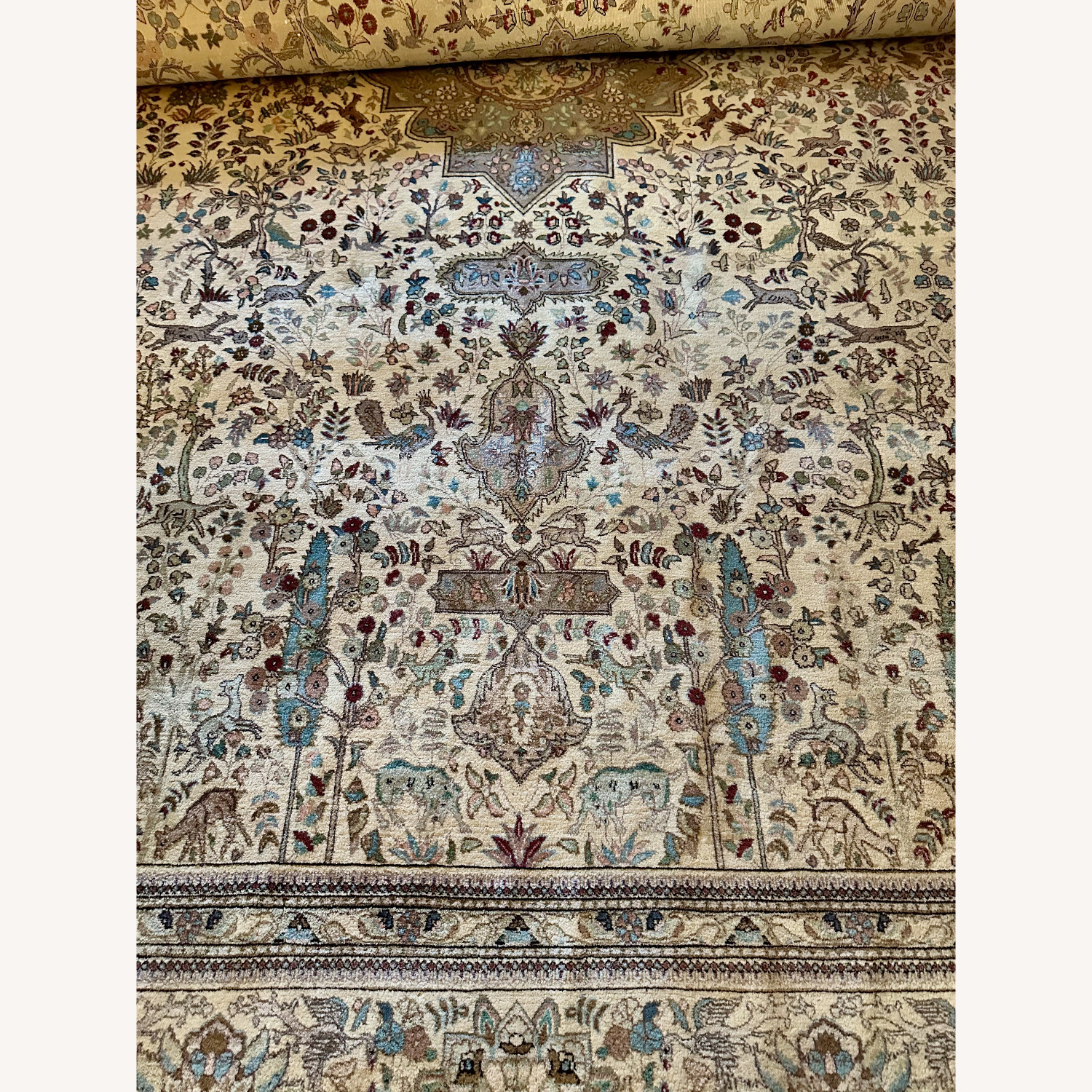 Vintage Handwoven Persian Tabriz Rug 11' x 15' - image-1