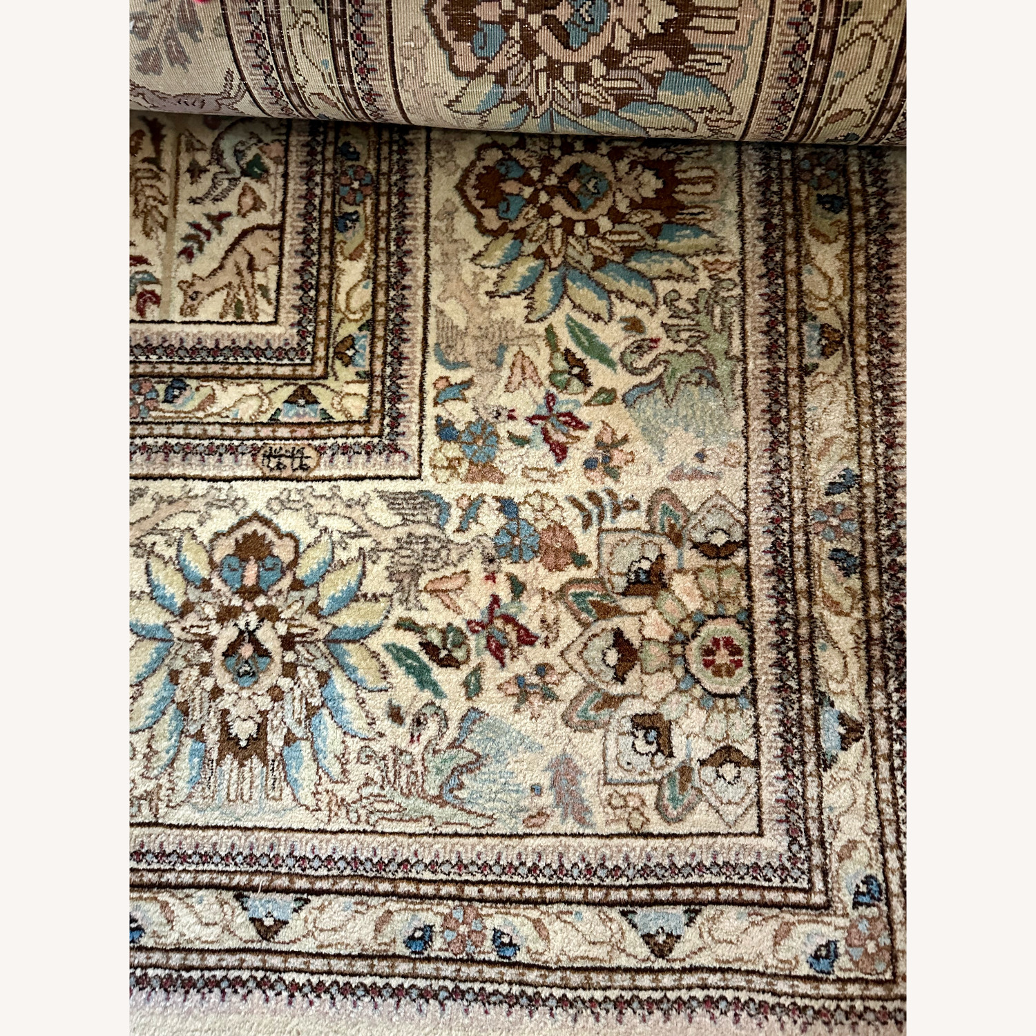 Vintage Handwoven Persian Tabriz Rug 11' x 15' - image-4