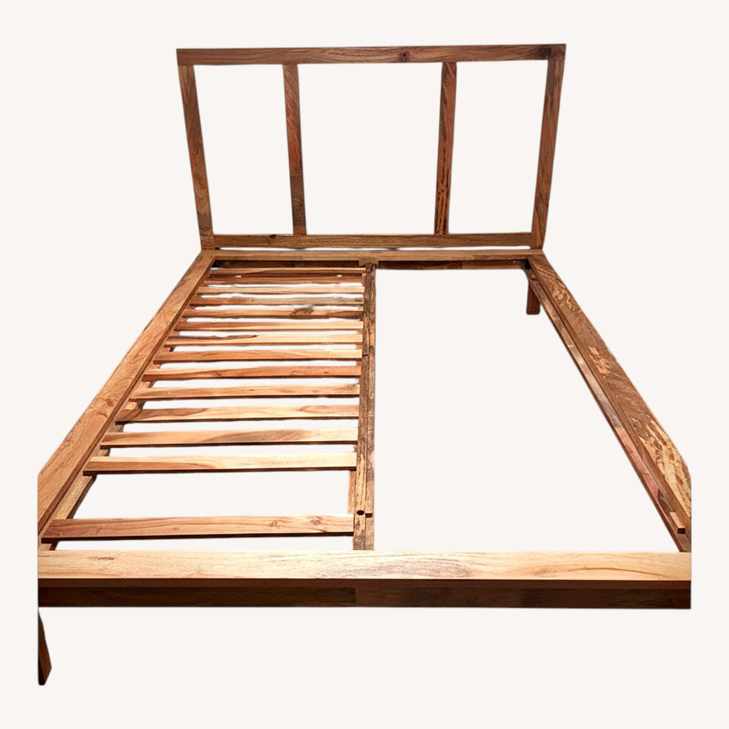 Urban Outfitters Custom Natural Wood Queen Bed - image-0
