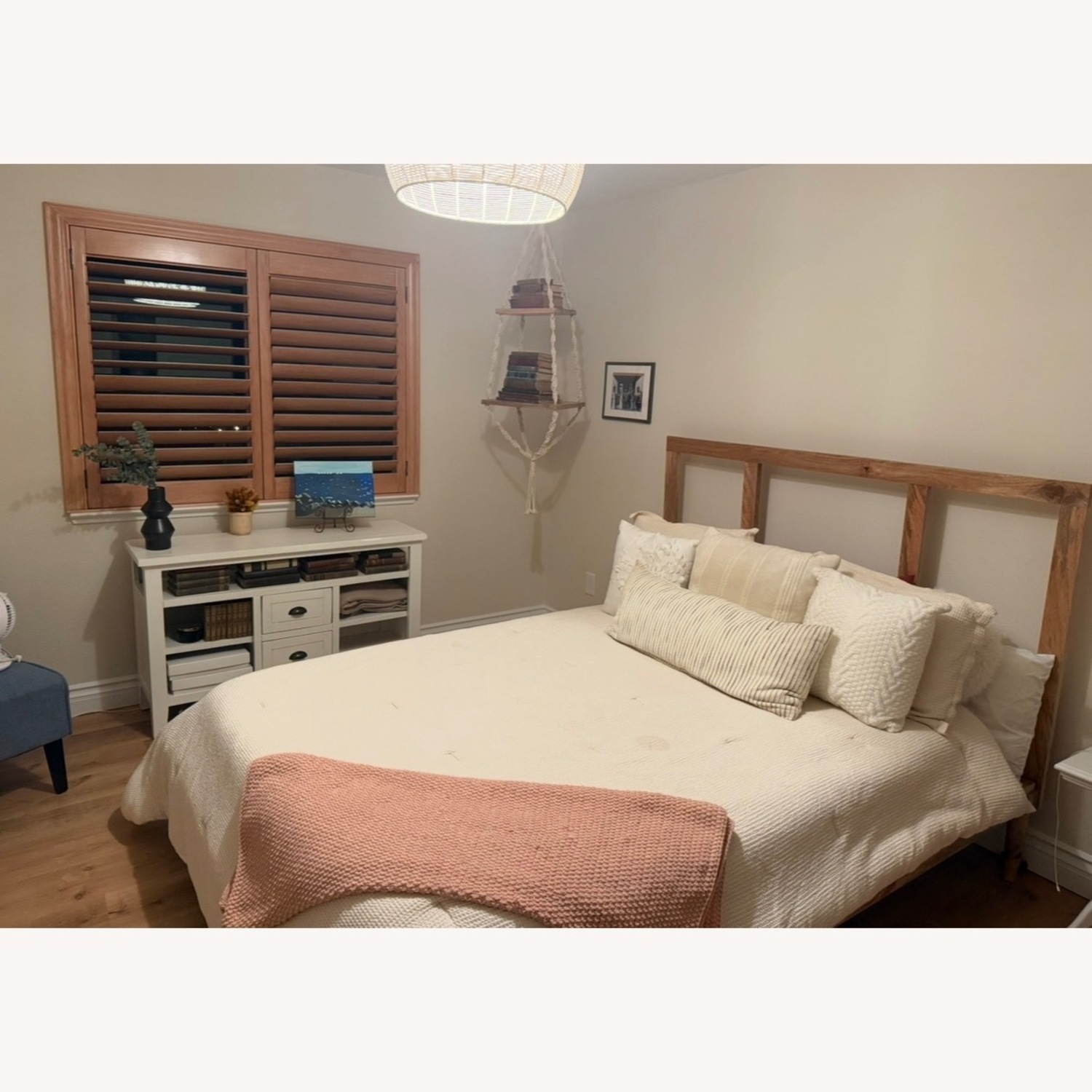 Urban Outfitters Custom Natural Wood Queen Bed - image-1