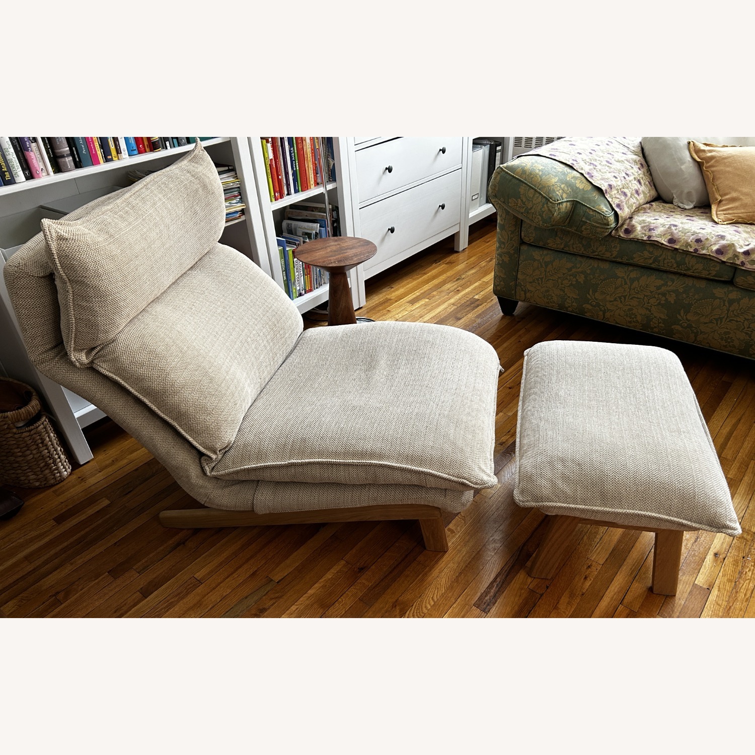 Muji Highback Recliner + Ottoman - image-1
